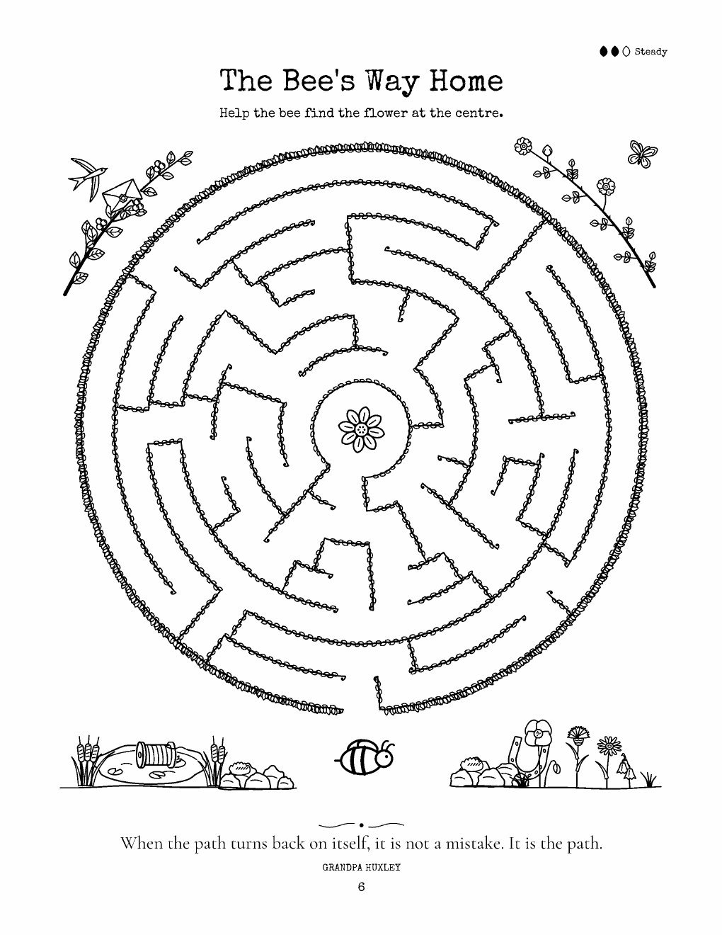 A maze: The Bee's Way Home