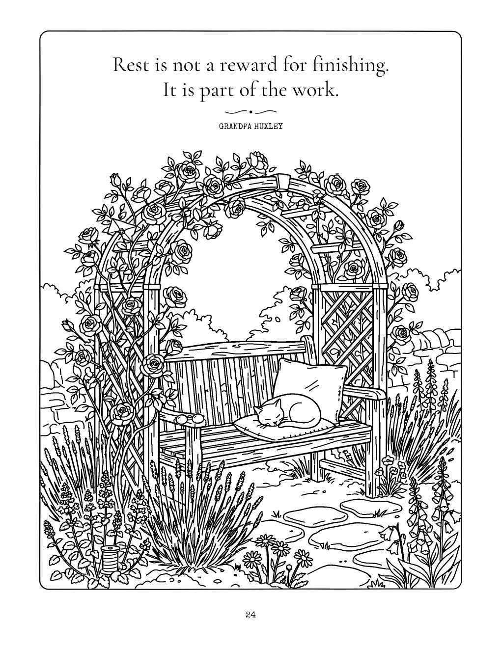A quote page to colour