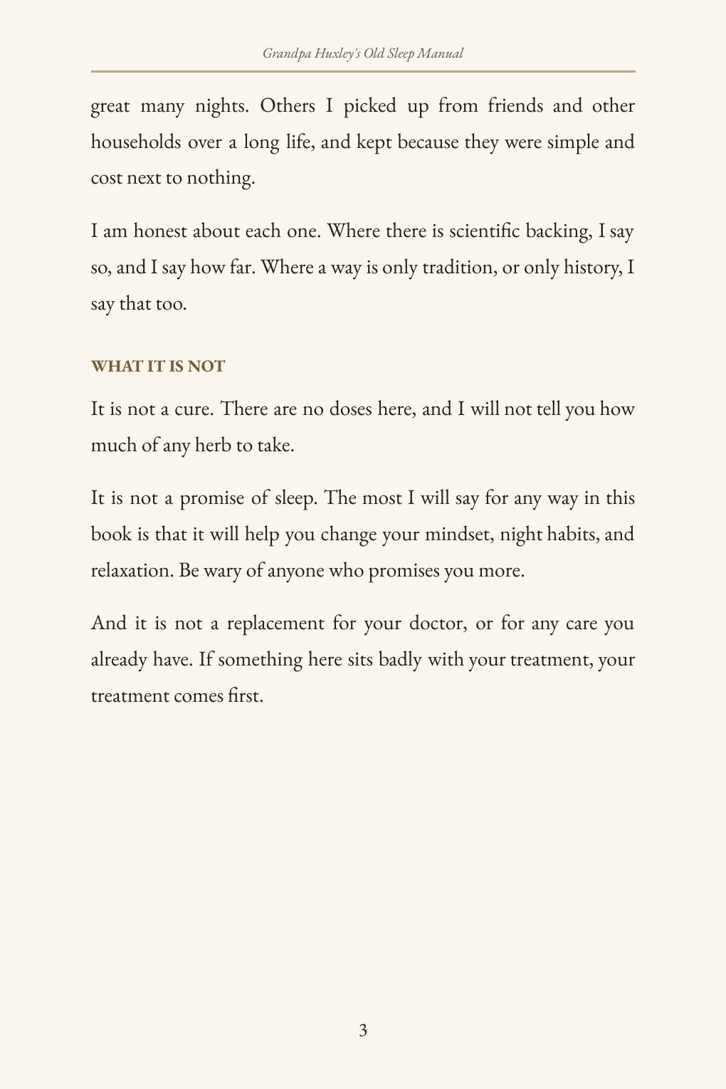 Page 3: What This Book Is, and What It Is Not, continued