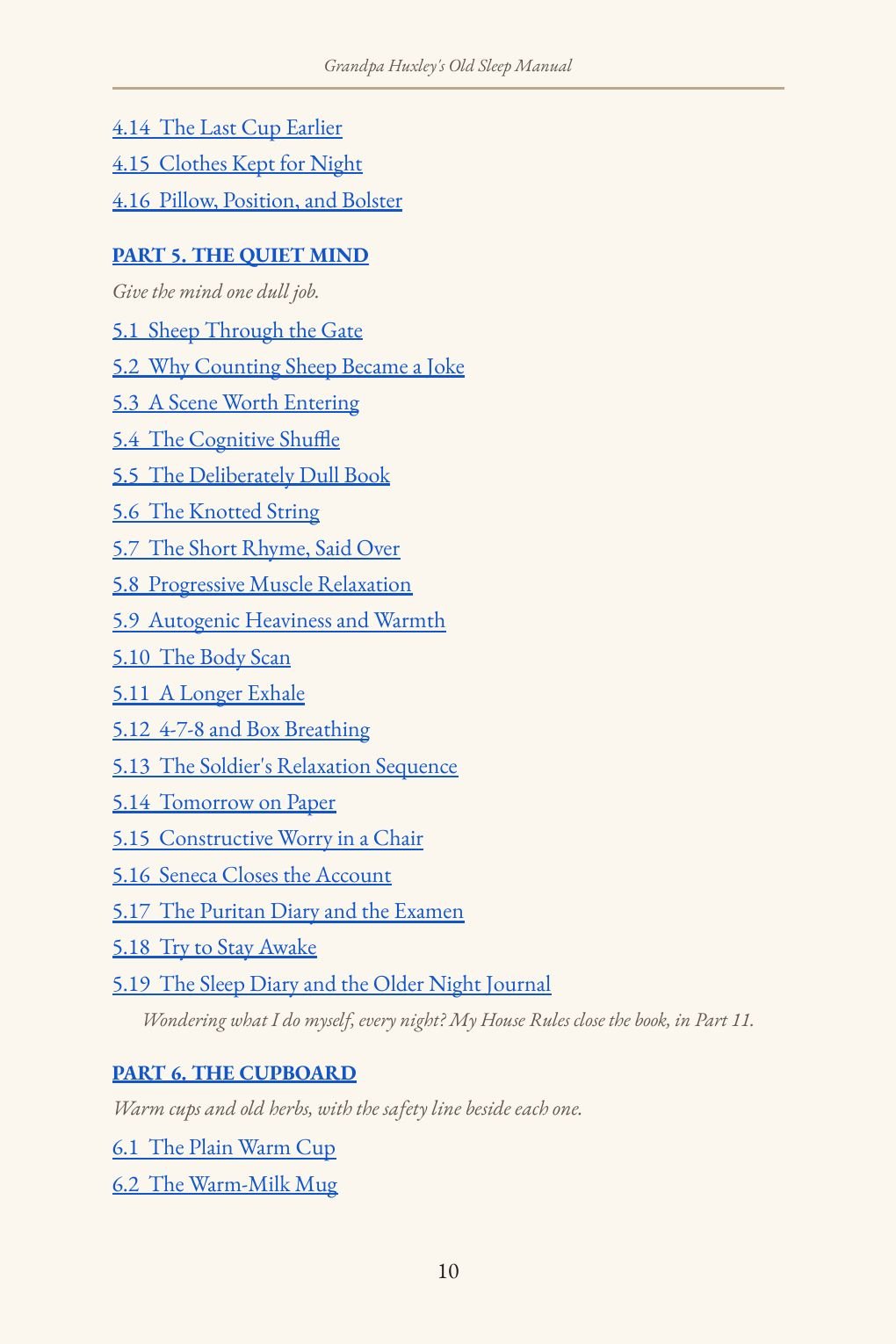 Page 10: the Contents, page 3 of 7