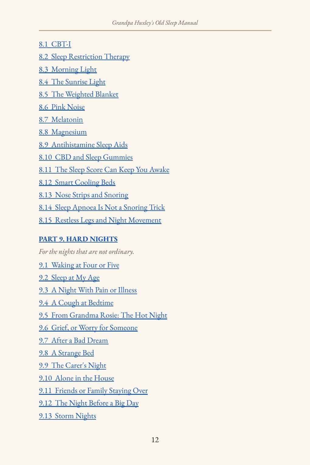 Page 12: the Contents, page 5 of 7